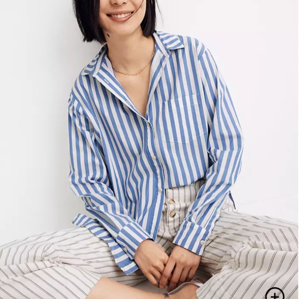 Oversized Ex-Boyfriend Shirt in Mullins Stripe